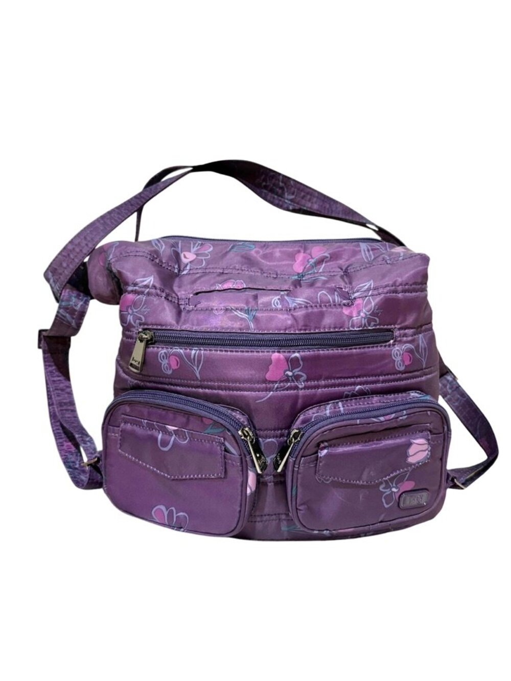Lug Zipliner Hobo Crossbody Lightweight Convertible Travel Organizer Bag